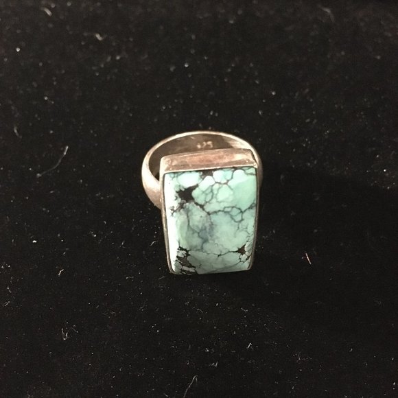 COPY - VINTAGE 925 SILVER & TURQUOISE RING! - Picture 1 of 4